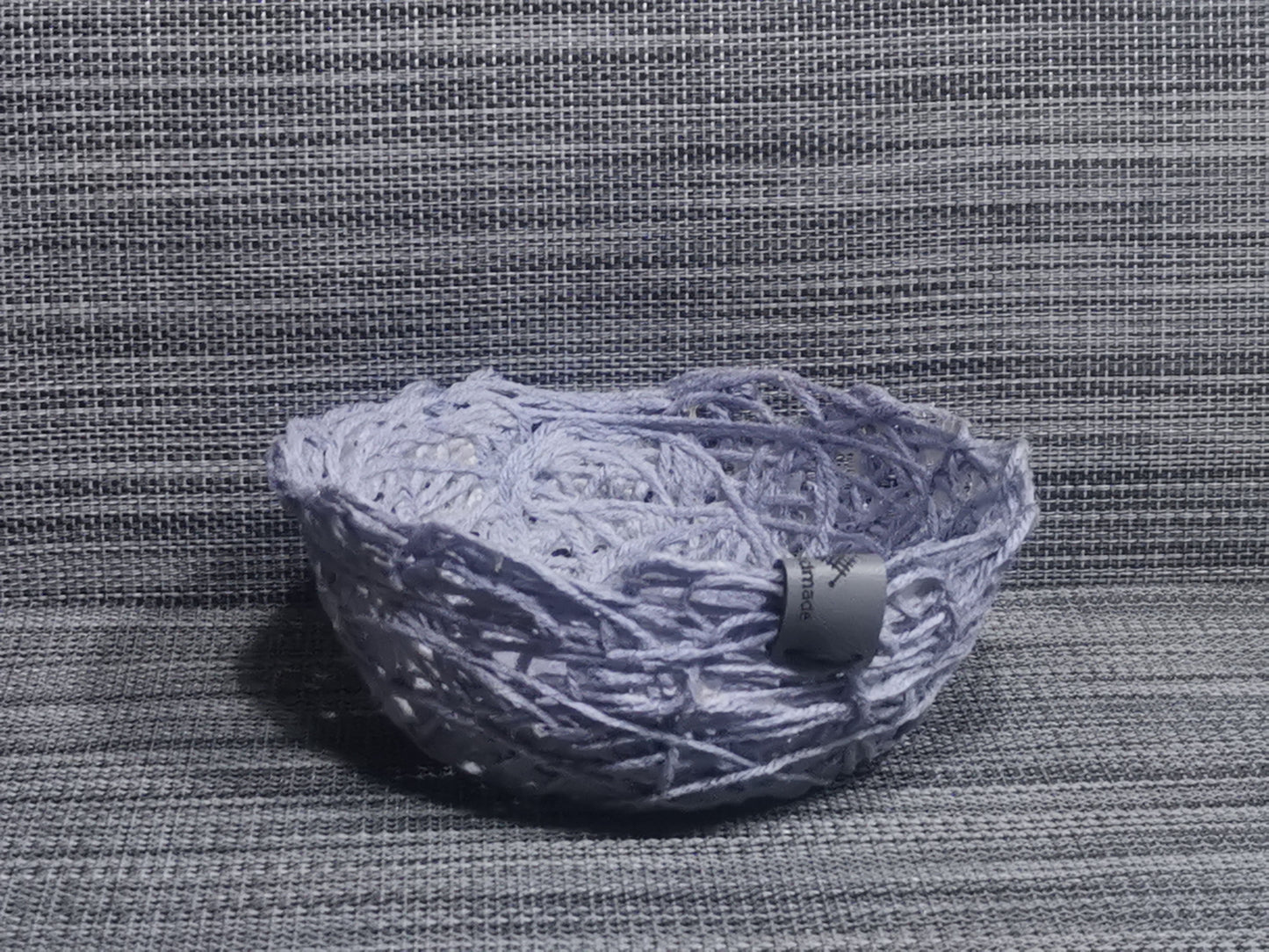 Handgefertigtes Osterkörbchen in Blau aus Wolle – ø15 cm, Höhe 8 cm