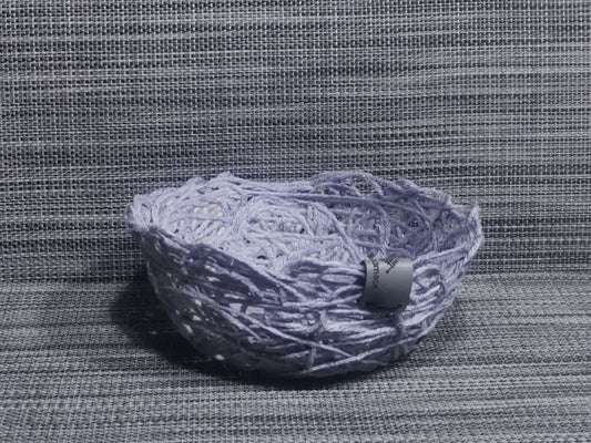 Handgefertigtes Osterkörbchen in Blau aus Wolle – ø15 cm, Höhe 8 cm